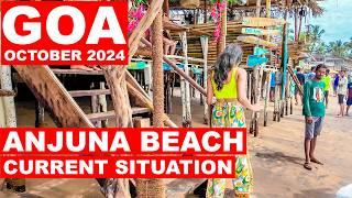 Goa | Anjuna Beach - October 2024 | Situation Update,Anjuna Market,Shopping, Flea Market | Goa Vlog