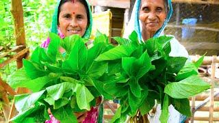 খারকোল পাতা বাটা | KHARKOL PATA BATA RECIPE | Village famous natural kharkol pata collect and recipe