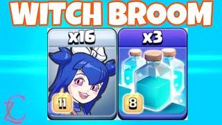 Th16 Event Troop Broom Witch Spam With Clone Spell Attack Strategy || Clash of Clans