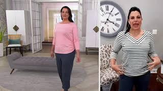 AnyBody Cozy Knit Luxe Long Sleeve Boat Neck Top on QVC