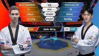 M-68kg| Daehoon Lee (KOR) VS Boris Krasnov (RUS) | 2017-2018 Season WT Grand Slam Finals