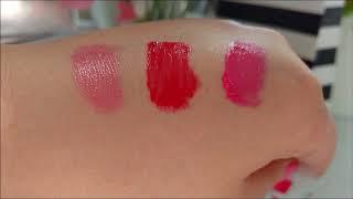 YSL Rouge Volupte Shine Oil-in-Stick Lipstick Sample pack Review -- 41 45 49