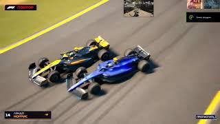 Norris and Sargent accident  @VadimSenna ◉ F1 Manager 2023