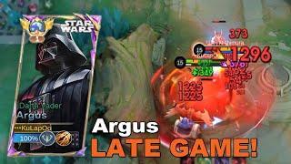 Argus Gameplay "LATE GAME" Best build ~ Rotation 2024 | Mobile Legends!