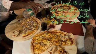 Eid 2nd Day Enjoying with friends in Leipzig City center Germany La inglo pizza 