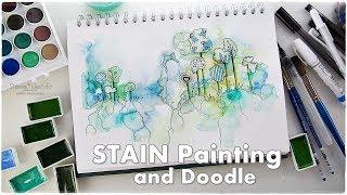 Watercolor Stain Doodle Beginners Technique  Maremi's Small Art 