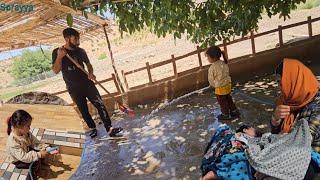 Nomadic life. The hot waters that torment Sister single  mother 3-year-old child.