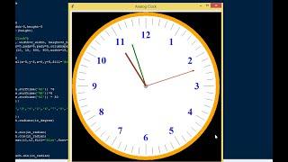 Simple Analog Clock using Tkinter in Python