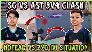 SG vs AST 3v4 Clash  | SG NoFear vs AST ZYO 1v1 Situation  | Clash with kvn