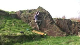 Duxon Hill Quarry - Sloper Eliminate (6A+) first ascent