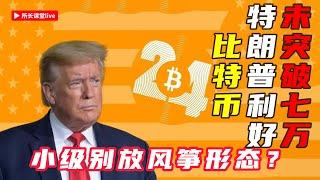 比特幣大會特朗普利好未繼續擴大 | 比特幣V反能突破7萬？| 以太幣日線底部模型 | 比特幣懸在高位山寨幣匍匐在低位買不買？|