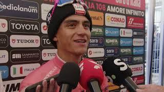 Isaac Del Toro   Interview at the finish   Stage 15   Giro d'Italia 2025