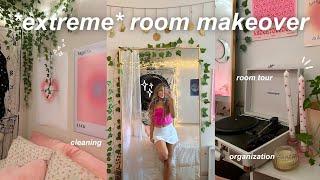 *extreme* room makeover🪞organization, cleaning, & room tour