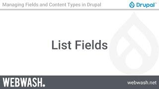 Managing Fields and Content Types, 1.6 - List Fields