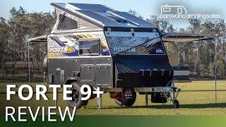 MDC Forte9+ Caravan Review | New 9ft hybrid camper arrives set up for off-grid camping