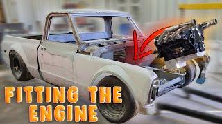 Turbo 1968 C10 Build- Making the engine fit!