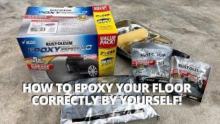 How to correctly epoxy your floor by yourself! (Rust-Oleum Epoxyshield)