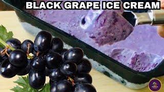 Black Grape Ice Cream | Easy Homemade Black Grape Ice Cream Recipe