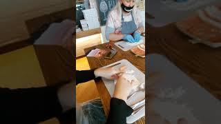 Ксюша на мастер классе, сосиска в тесте.