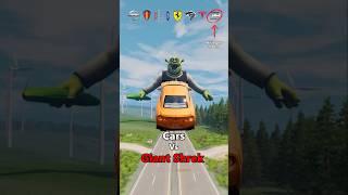 Cars vs Giant Shrek  BeamNG.Drive #shorts #beamngdrive