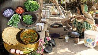 Morning Routine Of indian Village | Traditional Cooking |moong palak | Beautiful Morning in village