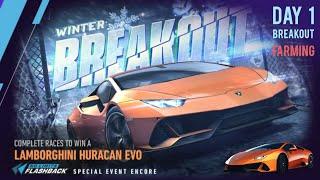 Lamborghini Huracan Evo ( Winter Breakout ) Day 1 Farming | Need For Speed: No Limits