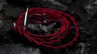 NiceHCK RedAg IEM Earphone Cable - 4N Pure Silver | MMCX/2Pin/QDC Connectors | Red PP Yarn Design