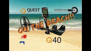 Quest Q40 Metaldetector On The Beach!! - The Dutch Metal Hunters - Quest Q40  op het strand