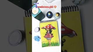 Cute painting ideas #shortsfeed #shorts #diy #art #youtubeshorts #painting #mushroom #cute #craft