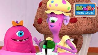 MUFFIN MYSTERY! Monster Math Squad Compilation | Full Episodes