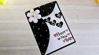 Easy & Beautiful New Year Card Making | Happy New Year Greeting Card 2025 | Handmade New Year Card