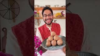 HEALTHY SUGAR FREE LADDU RECIPE FOR DIWALI | FESTIVE DESSERTS WITH SHIVESH EPISODE 5 #shorts