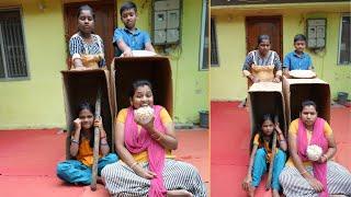 Mystry Eating Box Challenge | அட்டைபொட்டிக்குள் என்னை இருக்குன்னு கண்டுபுடிச்சா !!