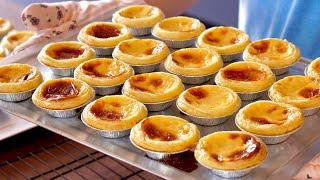 Egg tarts recipe ทาร์ตไข่ สูตรกลมกล่อม พร้อมเทคนิคหน้าเงา เนื้อเนียนไข่ไม่ฟู