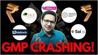 All IPO GMP crashing! International Gemmological VS Mobikwik IPO VS Vishal Mega Mart VS IKS VS I