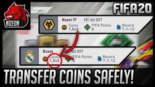 HOW TO TRANSFER COINS IN FIFA 20 WITHOUT GETTING BANNED | SAFELY TRANSFER COINS FROM ACCOUNTS!