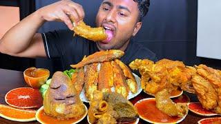 ASMR: Eating Spicy Beef Full Hart, Beef Lounge, Beef Airway Curry, Fish Curry with Rice, Eating Show