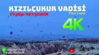 Kızılçukur Vadisi - Kapadokya / Balonlar 4K Time Lapse / Destan dizisi jenerik müziği / 23.12.21