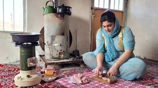 Mix of cooking local chicken in the village | village lifestyle in Iran