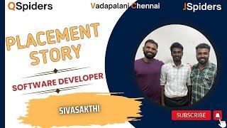 Success story of Mr.Sivasakthi C as a software Engineer  Qspiders vadapalani Chennai.