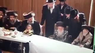 Satmar Rebbe Beirach Moshe With Bobov Rebbe R Shloimele Zt"l