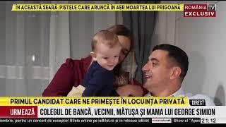 George Simion, primul candidat care își arată locuința privată la televizor și își prezintă familia