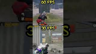 60 FPS vs 30 FPS || #shorts || ANIL GAMING ||  #Youtubeshorts || Pubgmobile