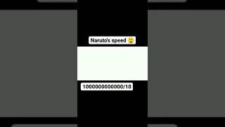 naruto's speed#short