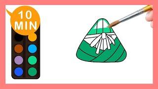 《粽子 Zongzi》認識顏色Coloring for kids｜Painting｜Coloring｜Drawing｜Art｜【畫畫魔法】YOYO點點名S24｜著色畫兒童節目