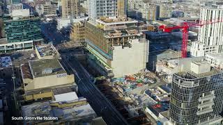 Broadway Subway Project, Flyover January 2024