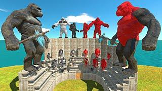 Big Fight in Legendary Arena | Mutant Primates vs Red Fake Itself - Animal Revolt Battle Simulator