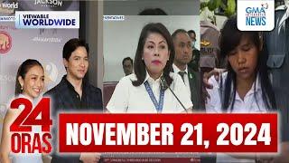 24 Oras Express: November 21, 2024 [HD]