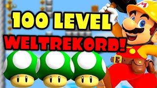 NEUER 100 Level Weltrekord in 1:13:56 - Super Mario Maker 2 Speedrun World Record