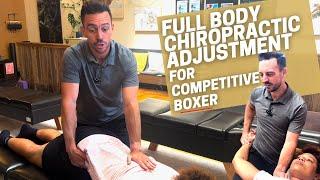 Boxer Gets Full Body Chiropractic Adjustment (Hip and Shoulder Release)